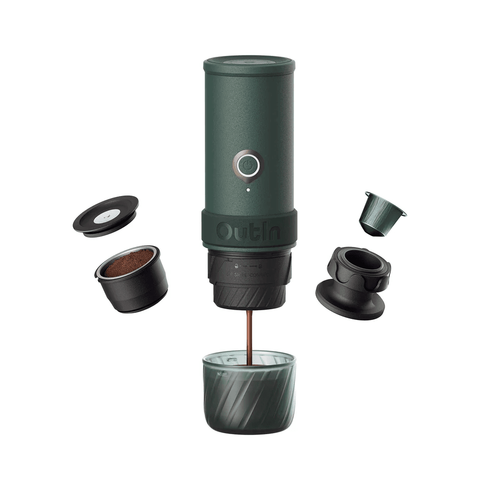 OutIn Mino Portable Electric Espresso Machine Moss Green