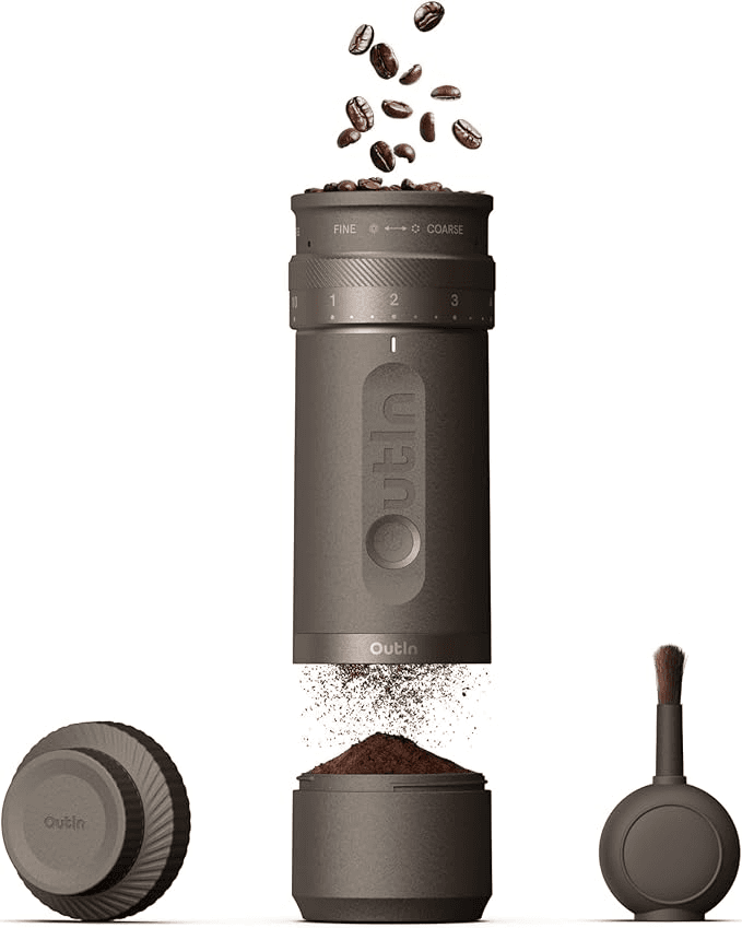 OutIn Fino Portable Electric Coffee Grinder (Tundra Brown)