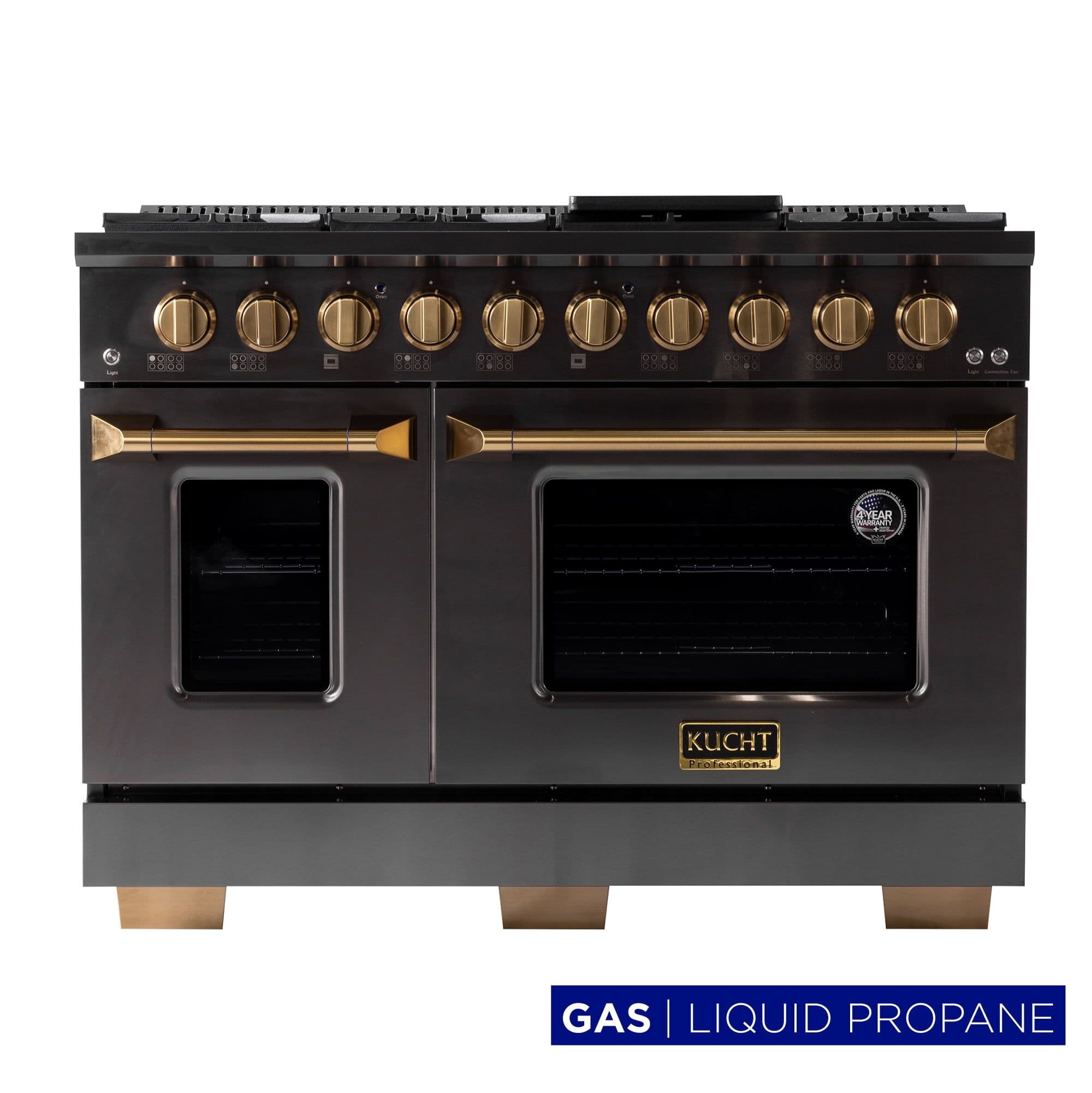 Gemstone Professional 48-in Propane Gas Range in Titanium Stainless Steel
