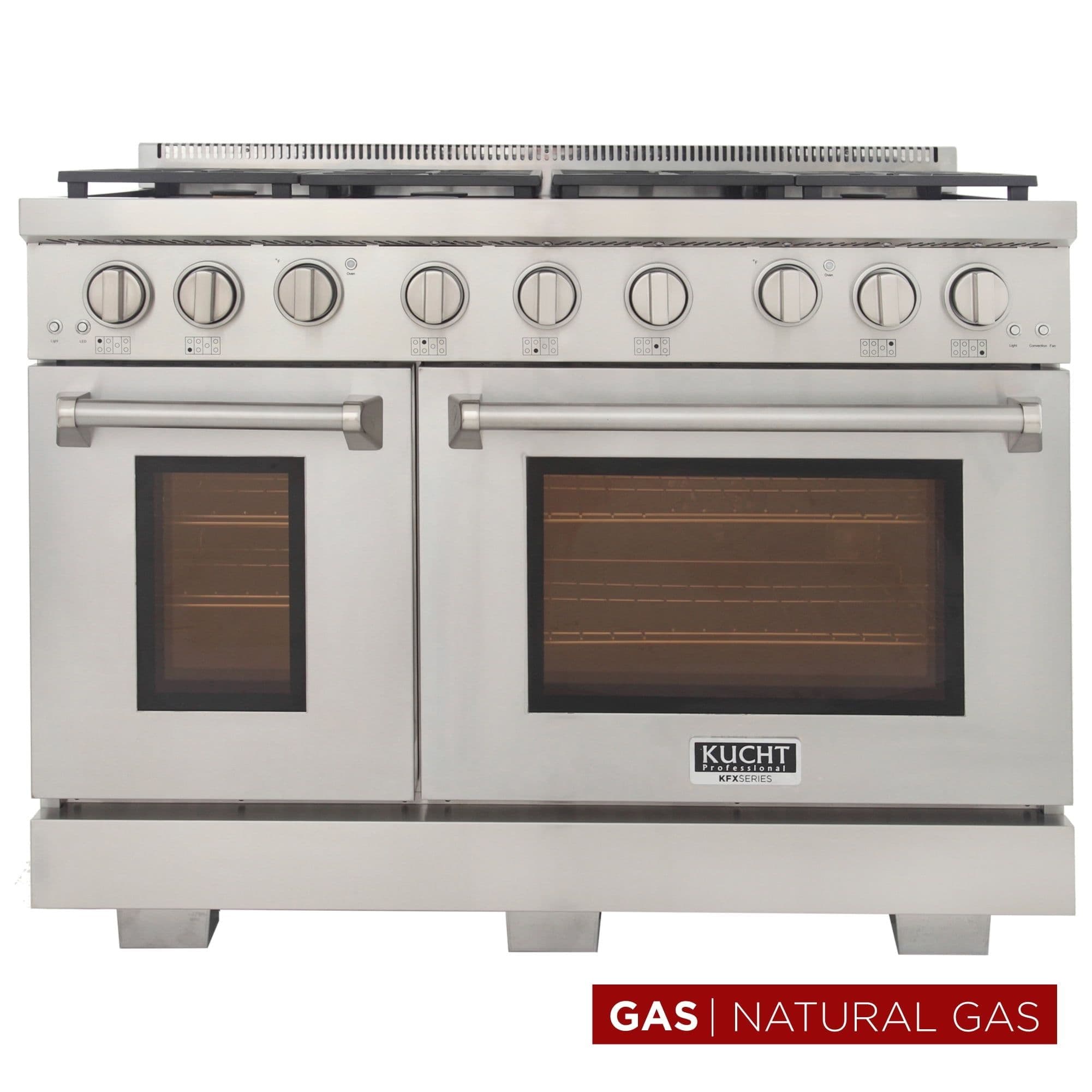 Kucht Professional 48" Stainless Steel Natural Gas Range in Silver Finish