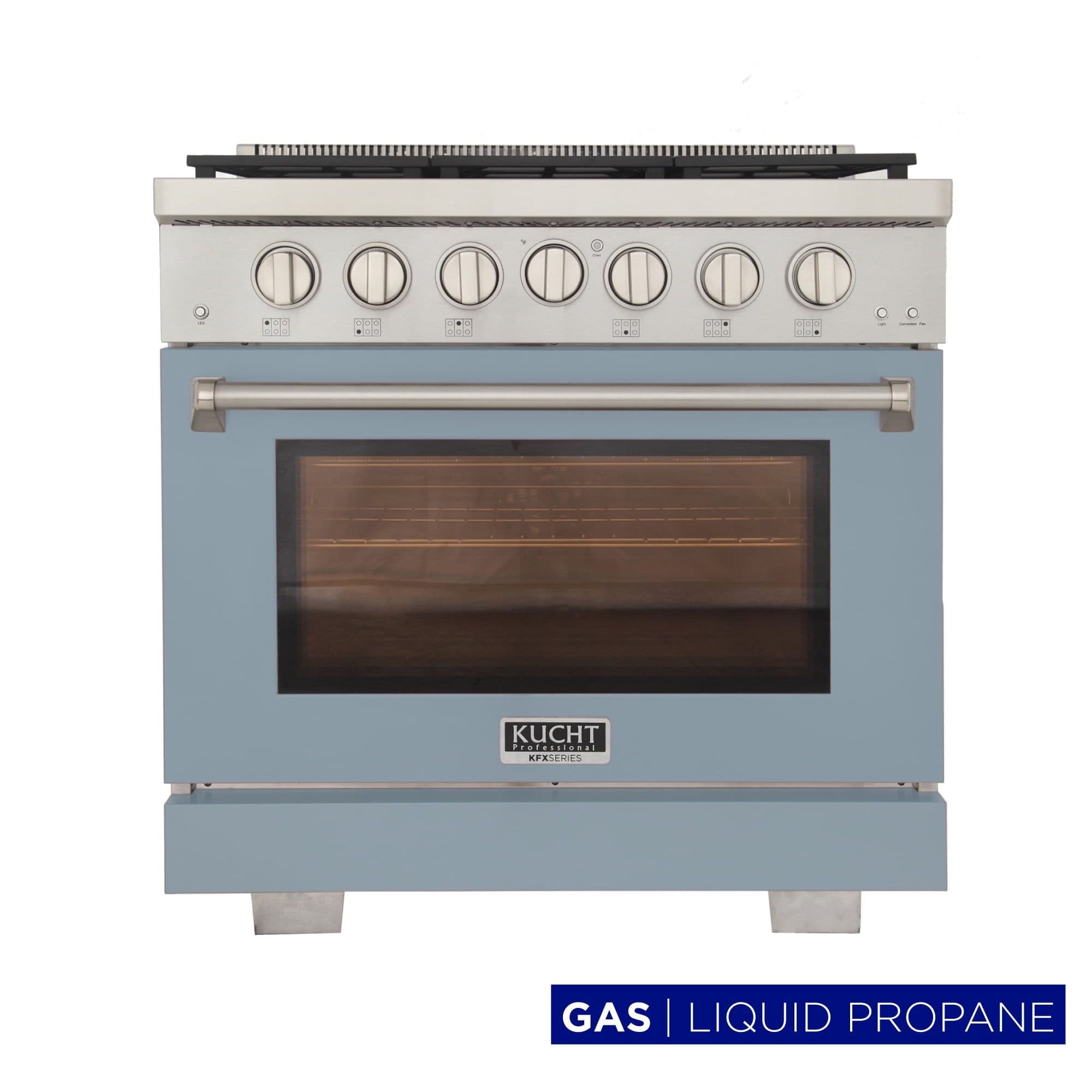 Professional 36-in Propane Gas Range in Light Blue with True Simmer Burners