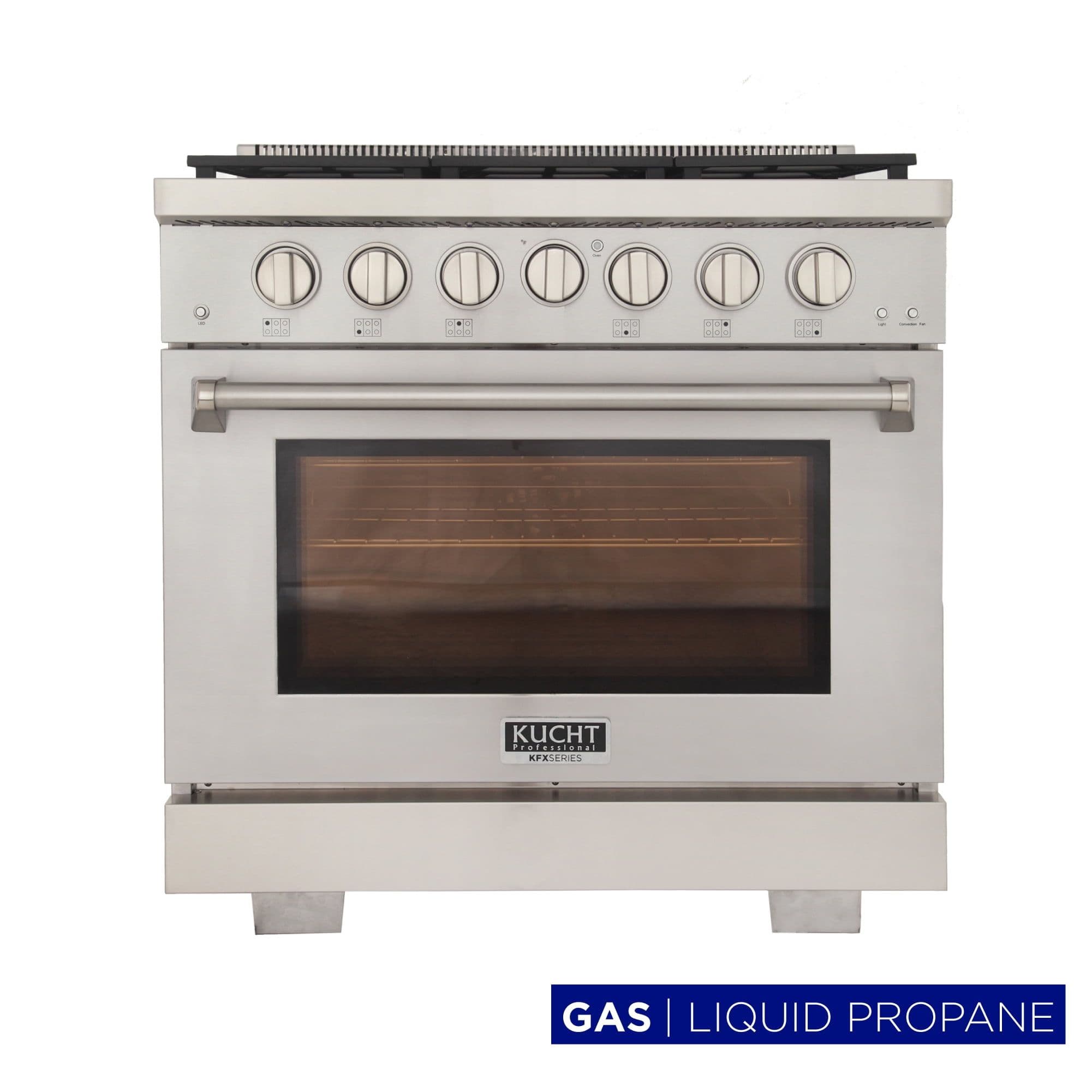 Professional 36-in Propane Gas Range in Stainless Steel with True Simmer Burners