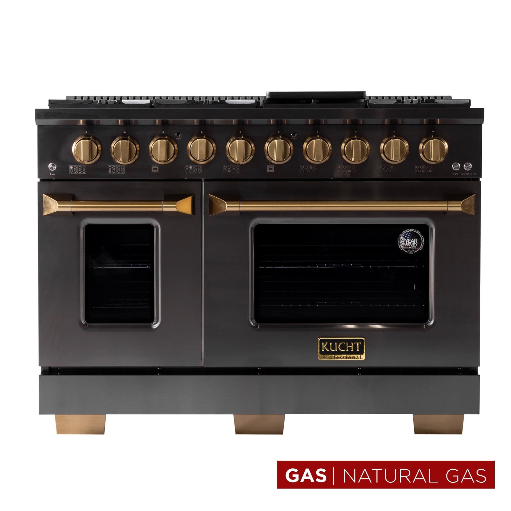 Gemstone Professional 48-in Natural Gas Range in Titanium Stainless Steel