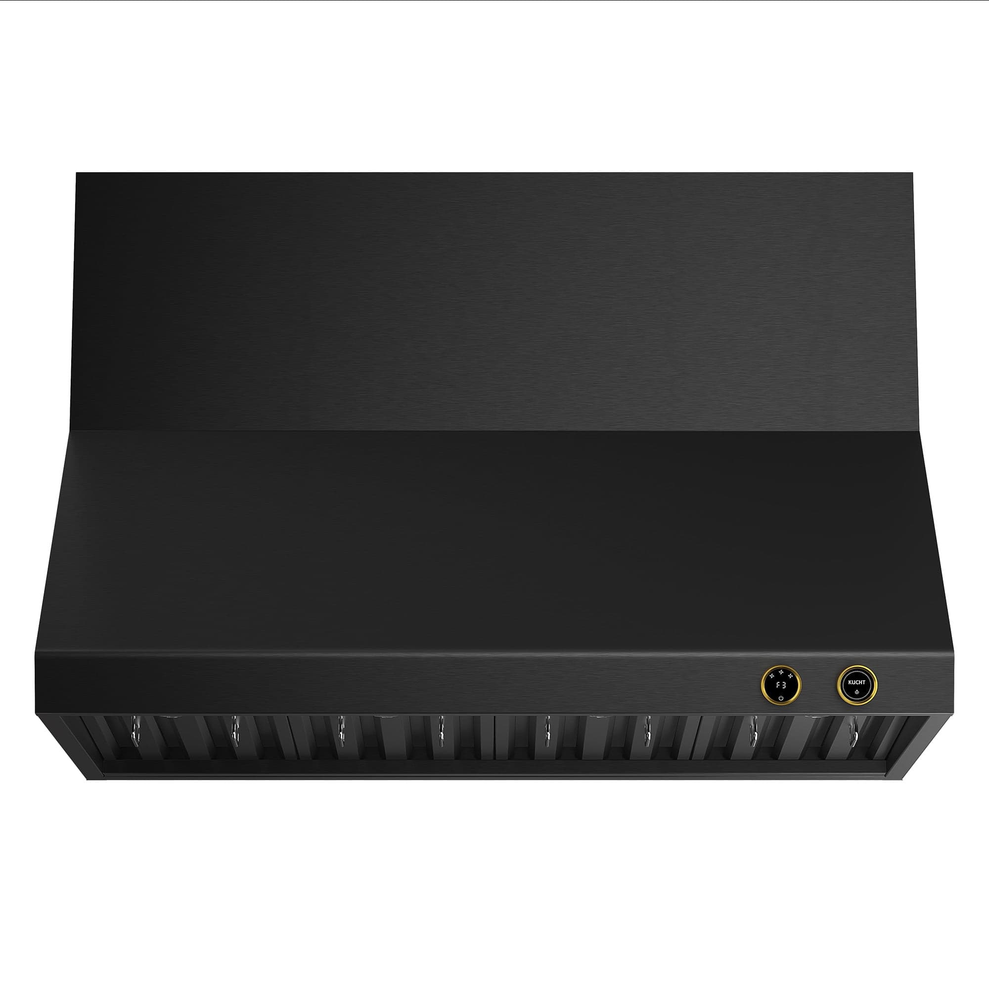 48 in. 900 CFM Wall Mount Range Hood in Titanium Stainless Steel with Gold