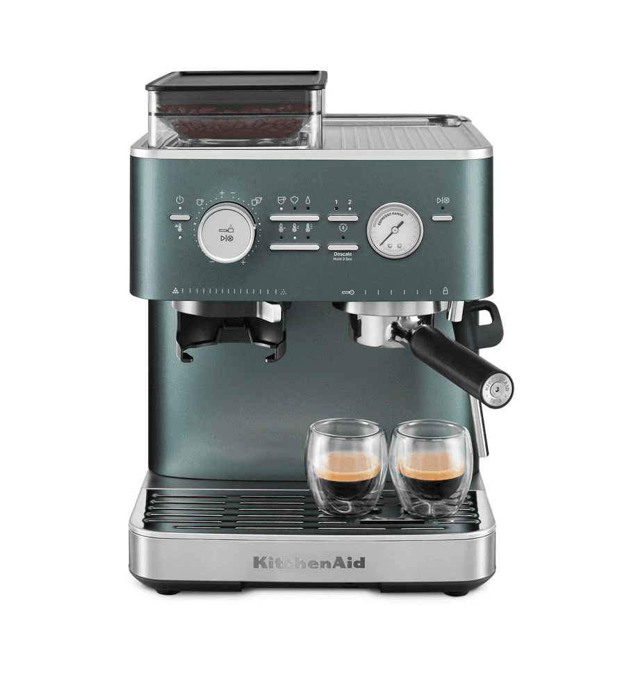 KitchenAid Semi Automatic Espresso Machine with Burr Grinder - Juniper
