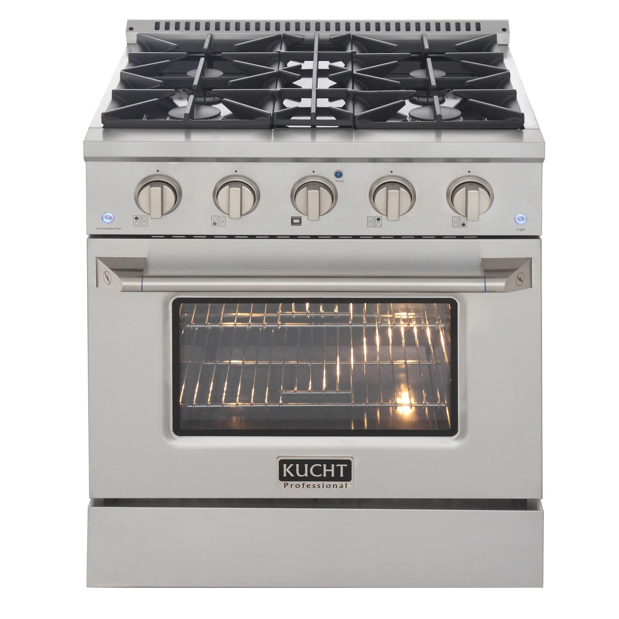 30 in. 4.2 cu. ft. Dual Fuel Range for Natural Gas in Stainless Steel.