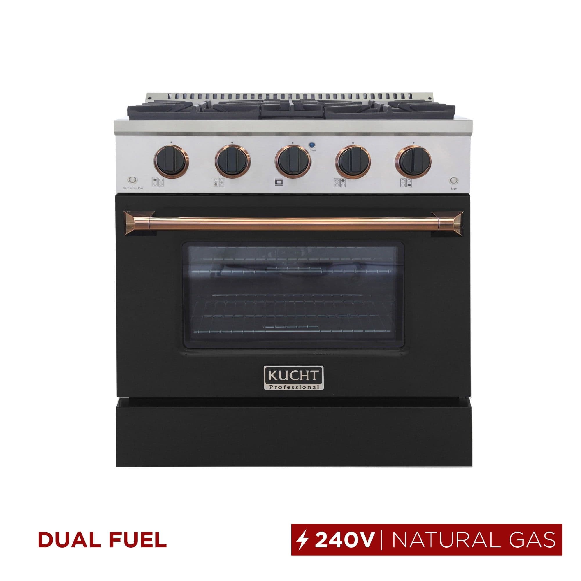 30 in. 4.2 cu. ft. Dual Fuel Range Natural Gas in Gold Handle & Gold Ring Knobs.