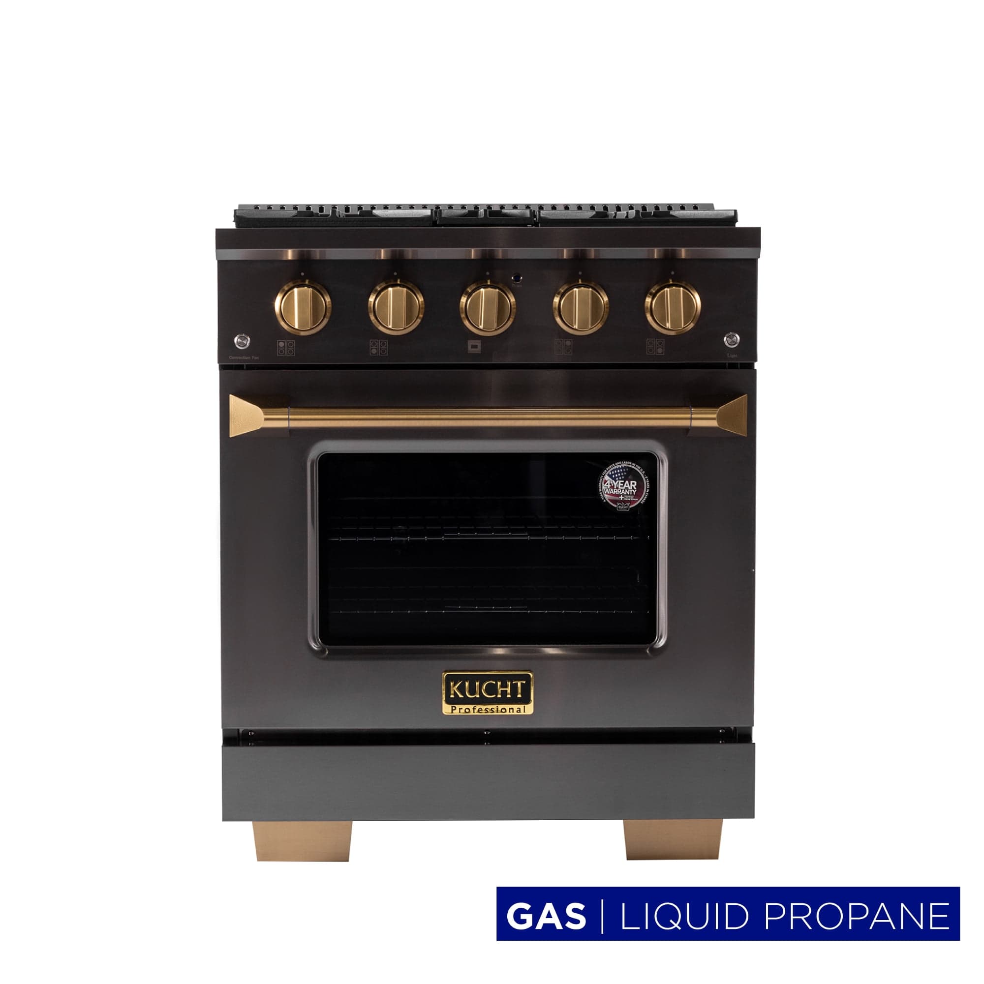 Gemstone Professional 30-in Propane Gas Range in Titanium Stainless Steel
