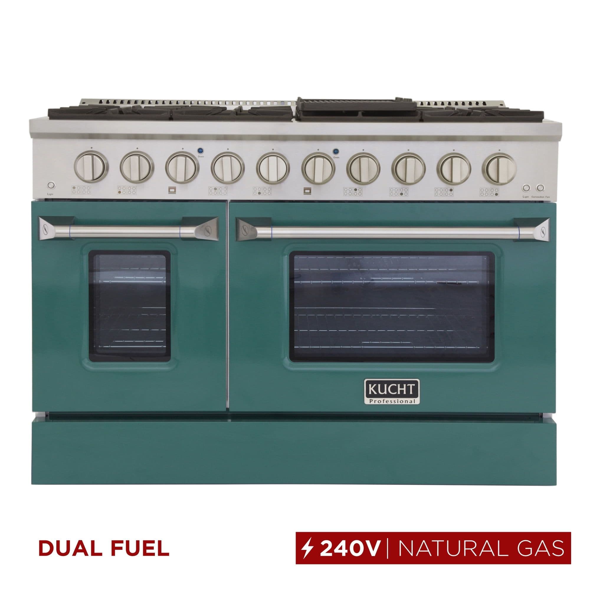 48 in. 6.7 cu. ft. Dual Fuel Range for Natural Gas in Green