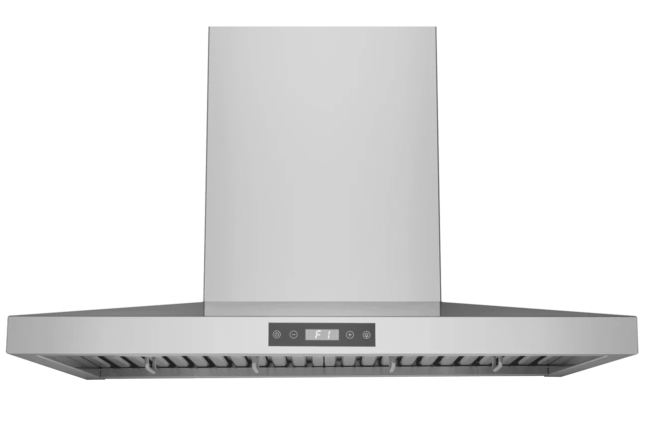Hauslane Mount 30 Inch Low Profile Pyramid Style Wall Mount Range Hood with Pro-Style Design in Stainless Steel